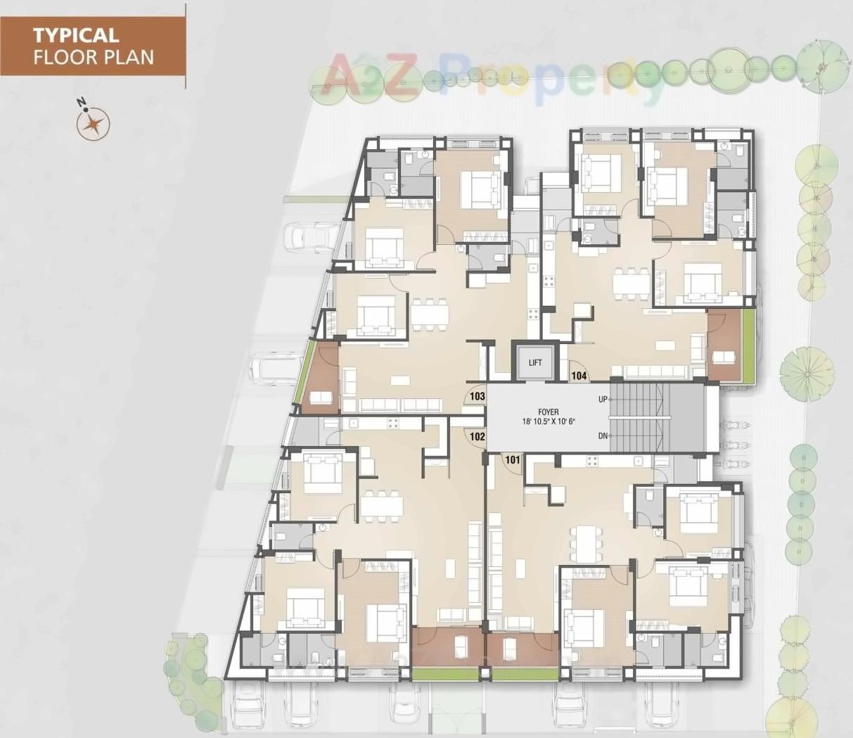 Layout of real estate project Aura Anmol located at Shaikhpur-khanpur, Ahmedabad, Gujarat