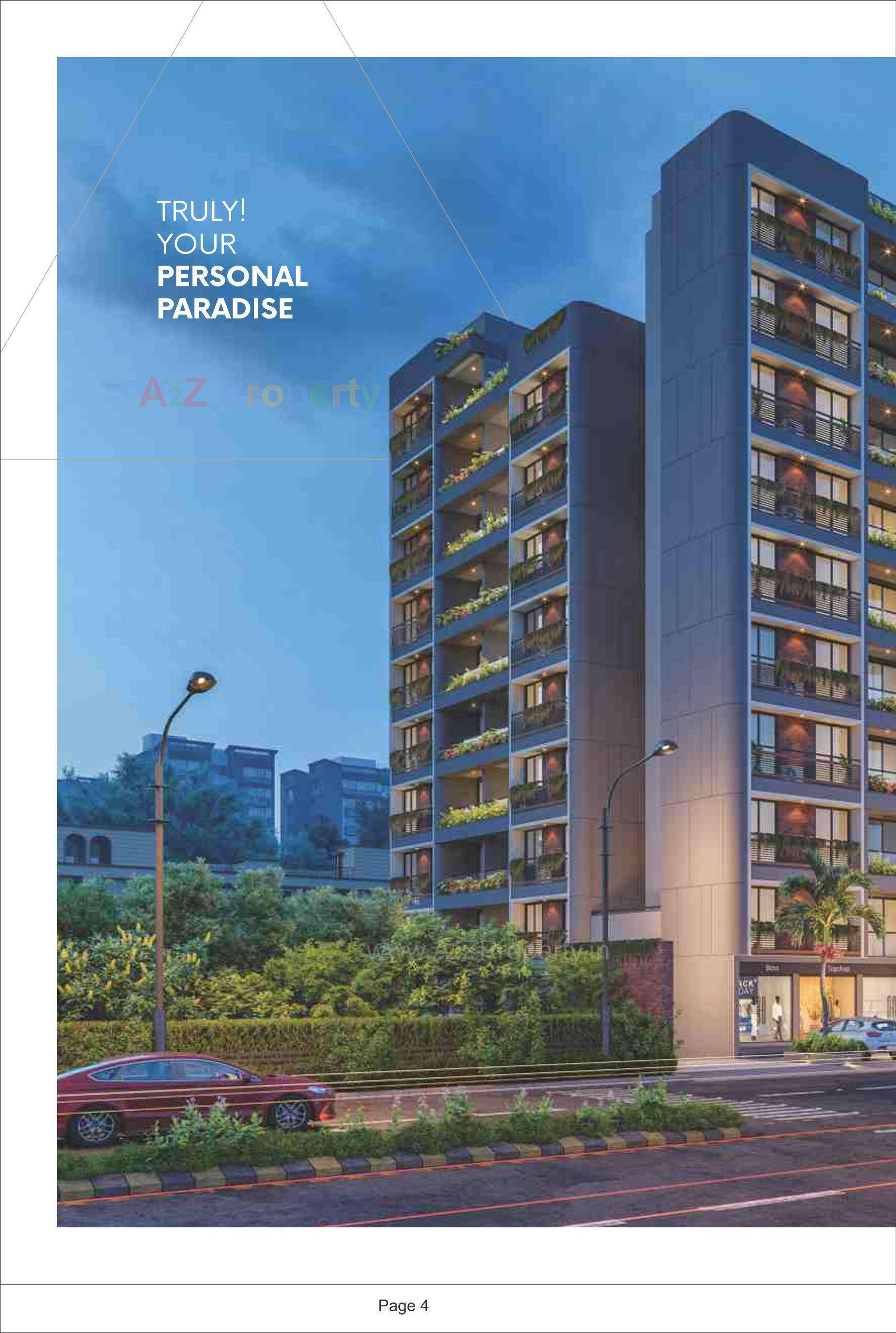 3D Elevation of real estate project Aura Parisar located at Ramol, Ahmedabad, Gujarat