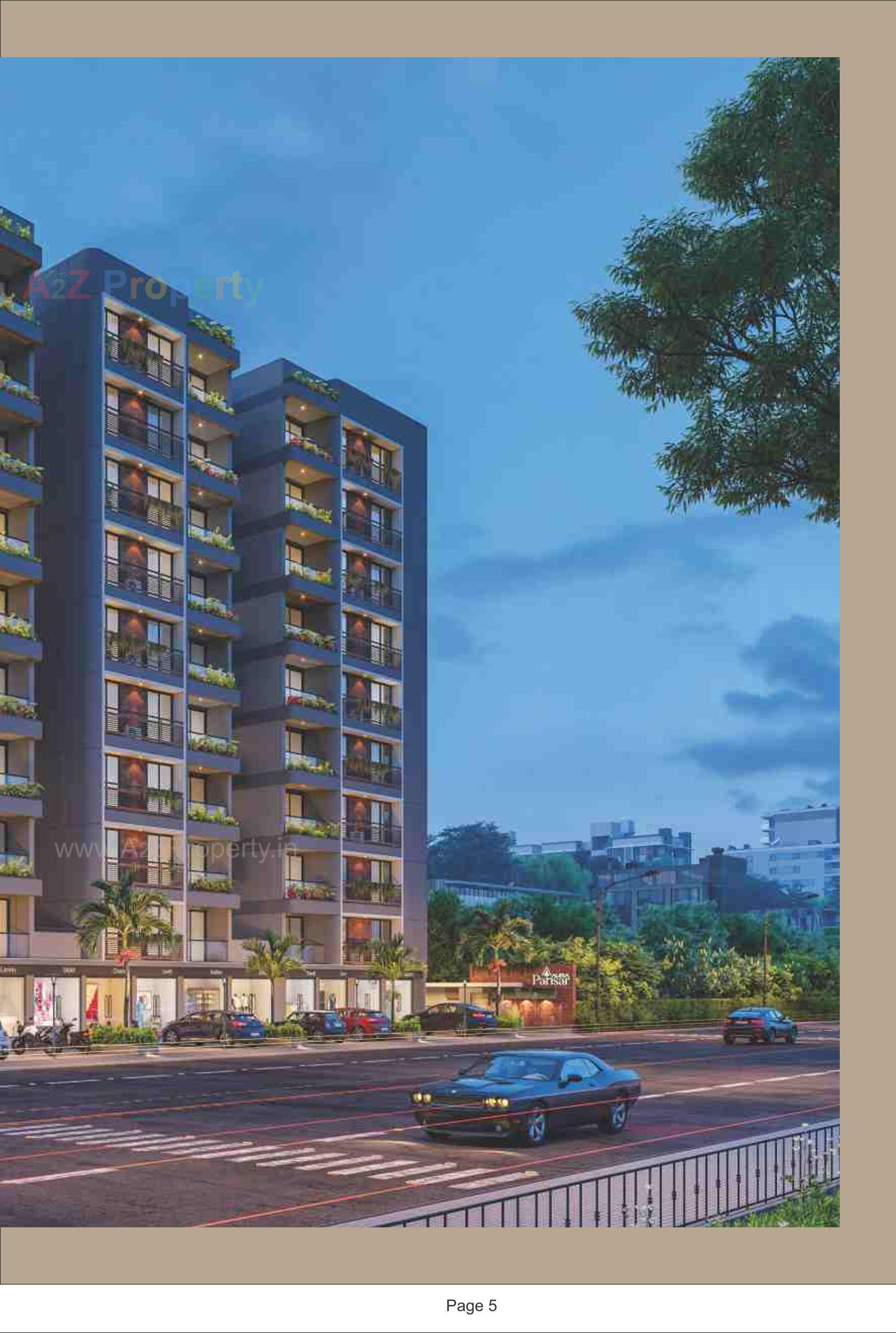 3D Elevation of real estate project Aura Parisar located at Ramol, Ahmedabad, Gujarat