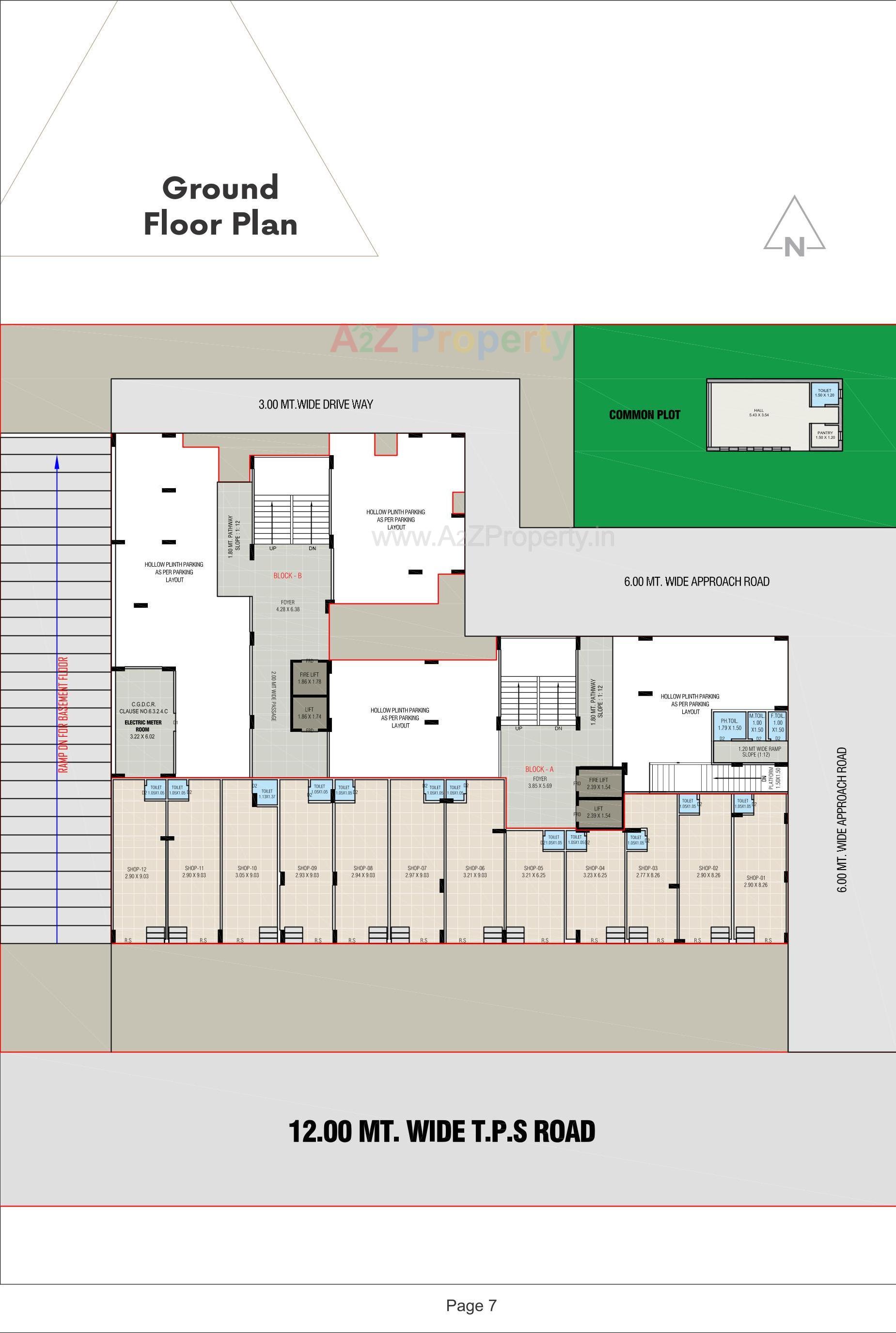 Layout of real estate project Aura Parisar located at Ramol, Ahmedabad, Gujarat