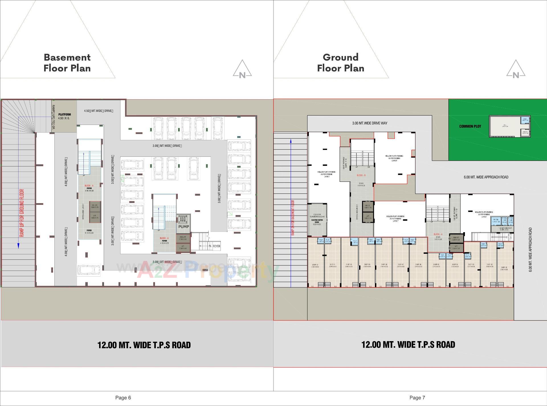 Layout of real estate project Aura Parisar located at Ramol, Ahmedabad, Gujarat