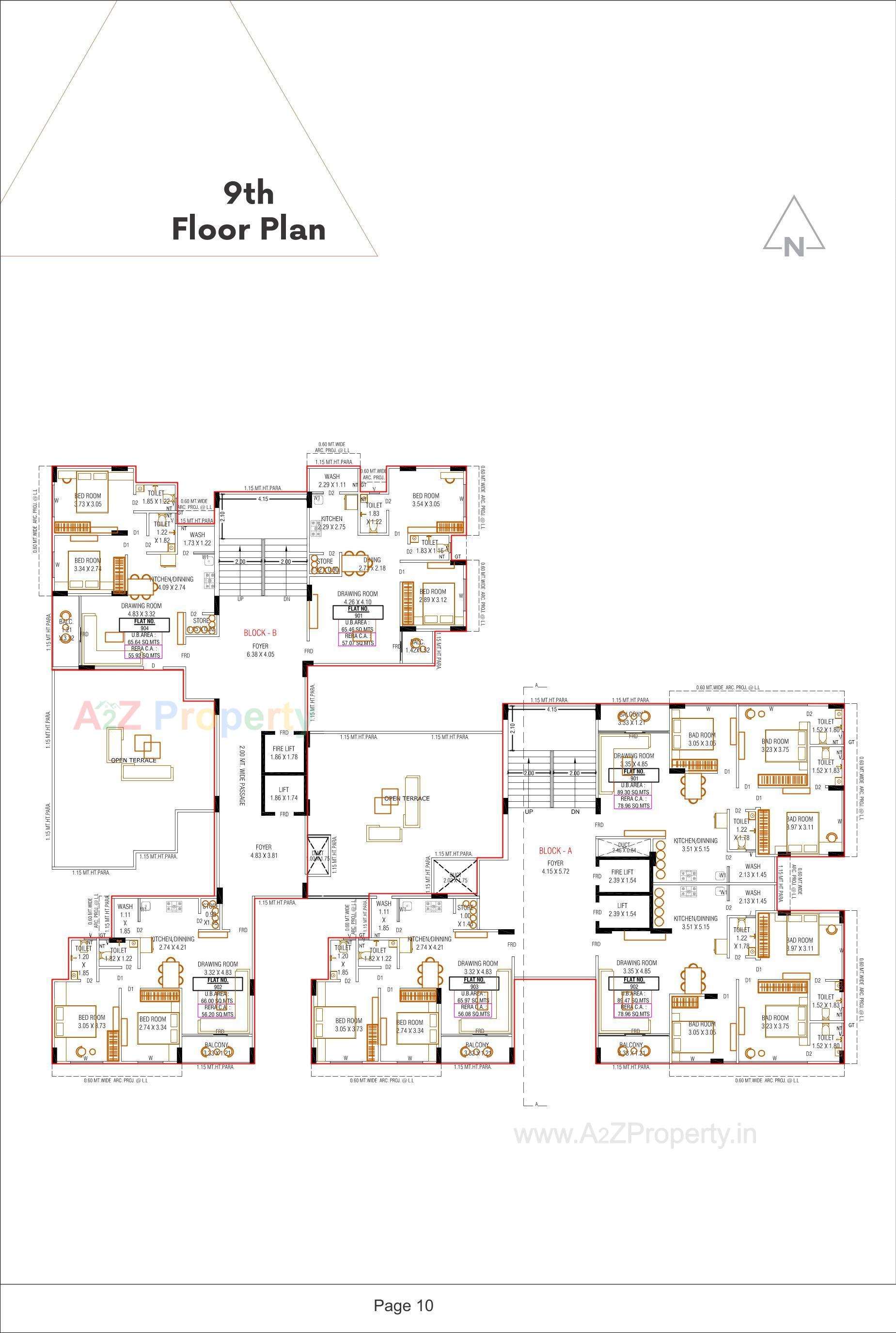 Layout of real estate project Aura Parisar located at Ramol, Ahmedabad, Gujarat