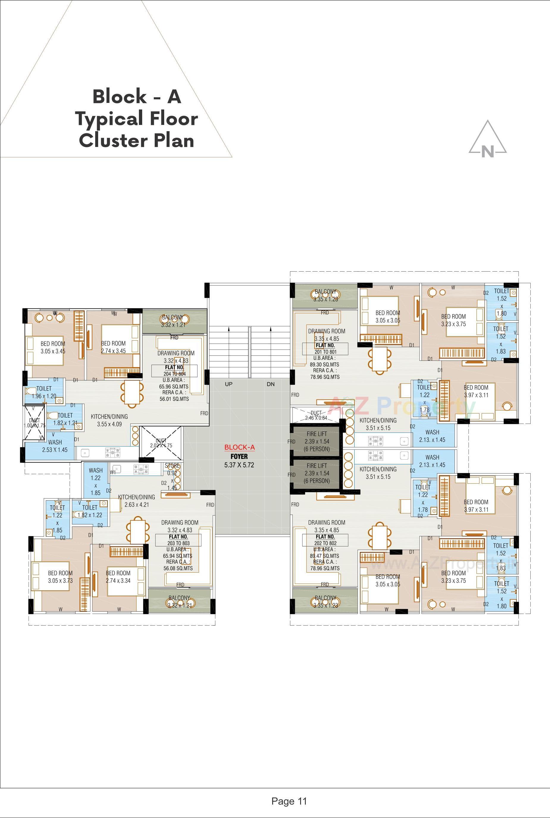 Layout of real estate project Aura Parisar located at Ramol, Ahmedabad, Gujarat