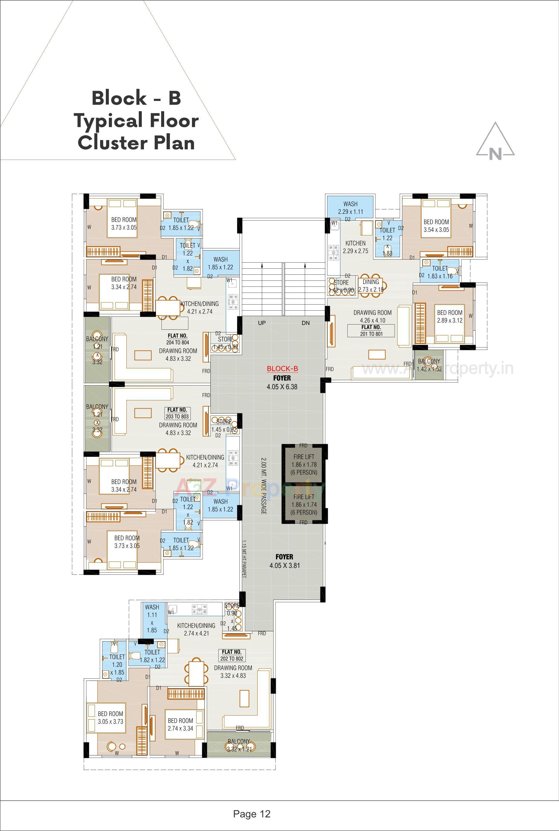 Layout of real estate project Aura Parisar located at Ramol, Ahmedabad, Gujarat