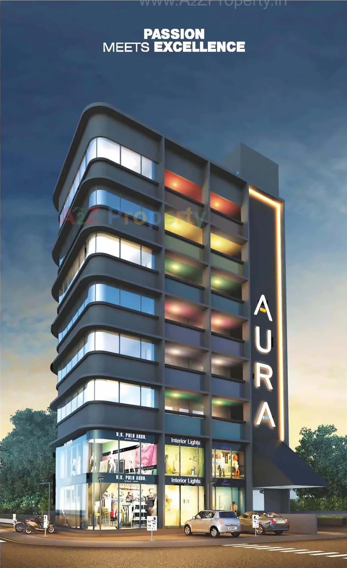 3D Elevation of real estate project Aura located at Motera, Ahmedabad, Gujarat