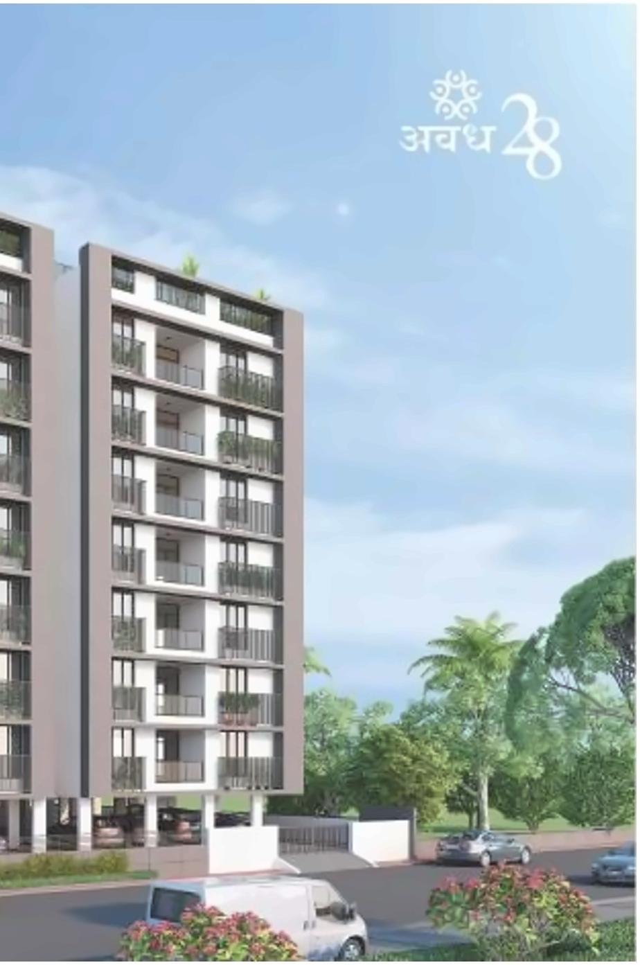 3D Elevation of real estate project Avadh located at Sola, Ahmedabad, Gujarat