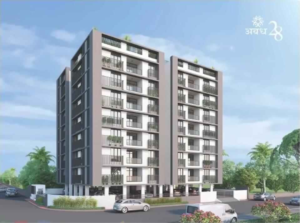 3D Elevation of real estate project Avadh located at Sola, Ahmedabad, Gujarat