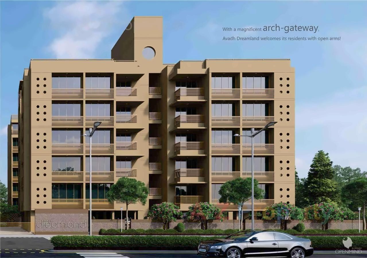 3D Elevation of real estate project Avadh Dreamland located at Sola, Ahmedabad, Gujarat