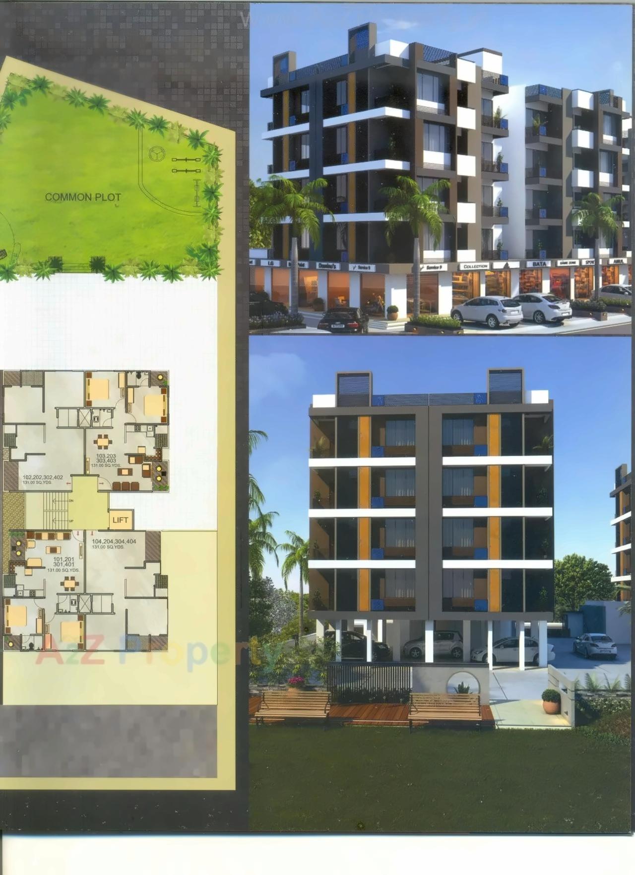 Layout of real estate project Avadh Elegance located at Bopal, Ahmedabad, Gujarat