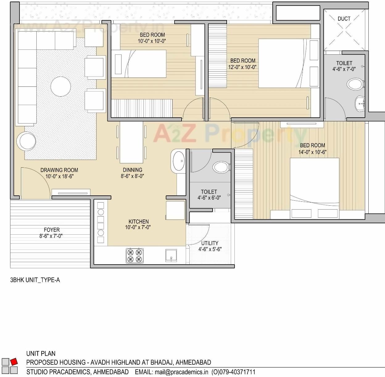Layout of real estate project Avadh Highland located at Bhadaj, Ahmedabad, Gujarat