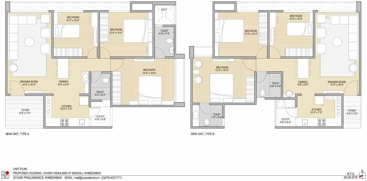 Layout of real estate project Avadh Highland located at Bhadaj, Ahmedabad, Gujarat