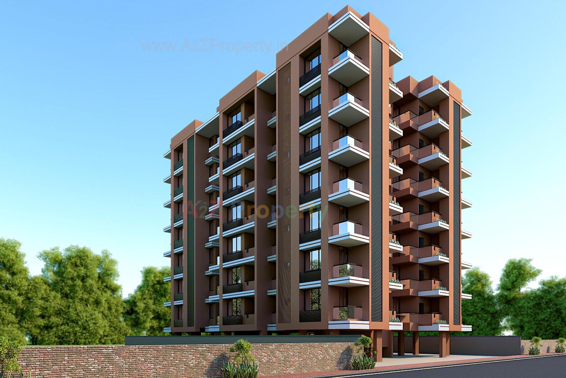 3D Elevation of real estate project Avadh Lake View located at Nikol, Ahmedabad, Gujarat