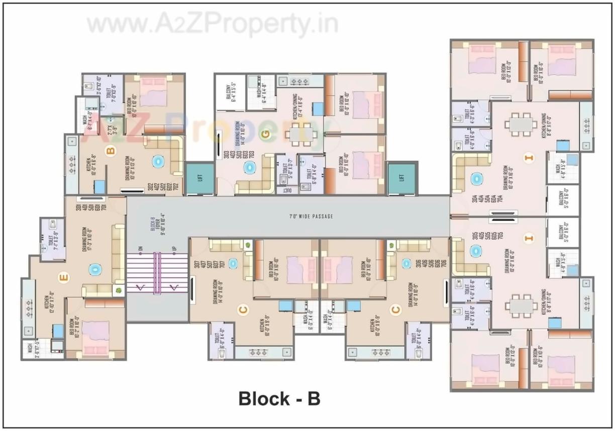 Layout of real estate project Avadh Residency located at Nikol, Ahmedabad, Gujarat