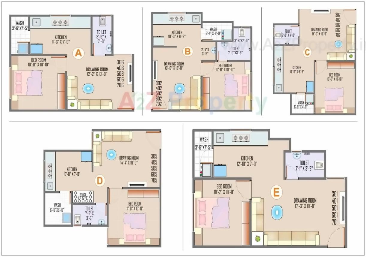Layout of real estate project Avadh Residency located at Nikol, Ahmedabad, Gujarat