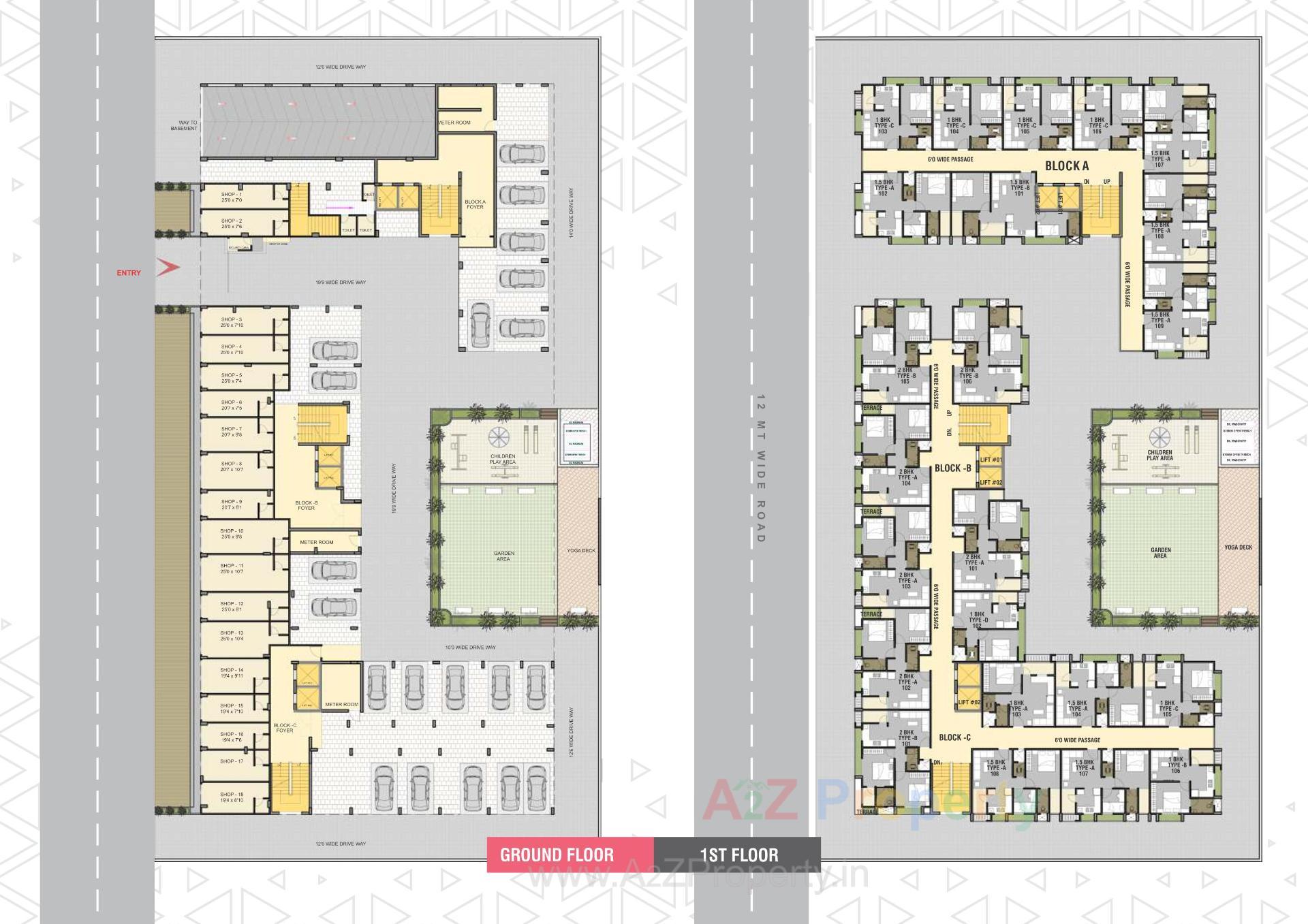 Layout of real estate project Avalon Skyline located at Vatva, Ahmedabad, Gujarat