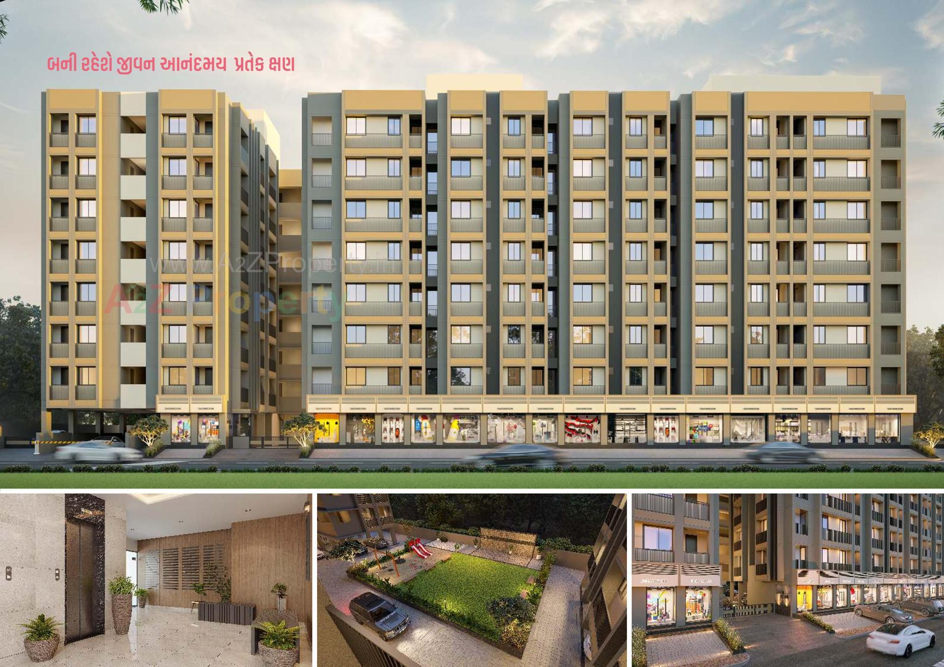 3D Elevation of real estate project Avalon Skyline located at Vatva, Ahmedabad, Gujarat