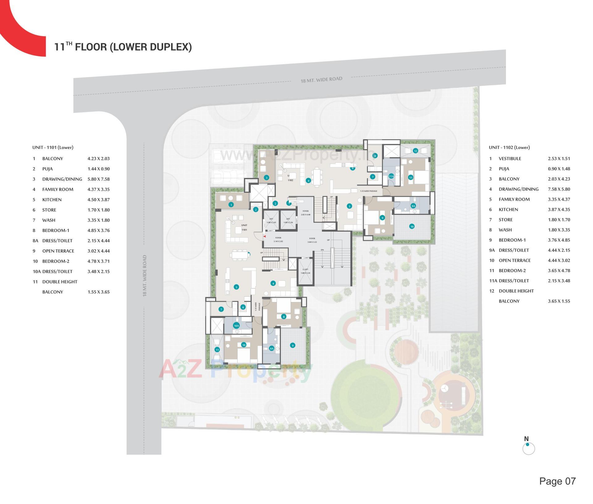 Layout of real estate project Avani Amrut located at Jodhpur, Ahmedabad, Gujarat