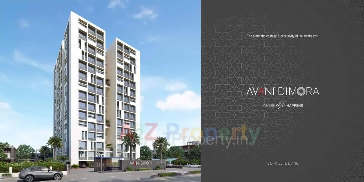 3D Elevation of real estate project Avani Dimora located at Chandkheda, Ahmedabad, Gujarat
