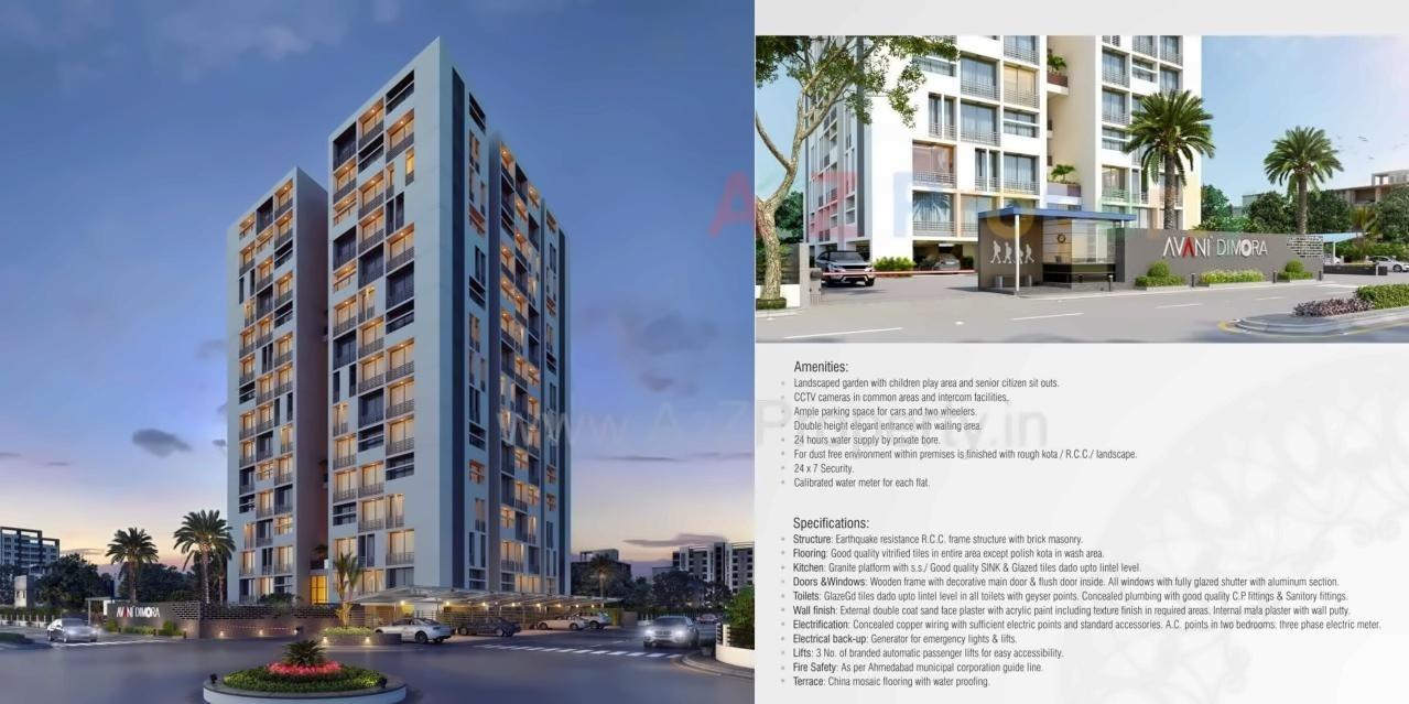 3D Elevation of real estate project Avani Dimora located at Chandkheda, Ahmedabad, Gujarat