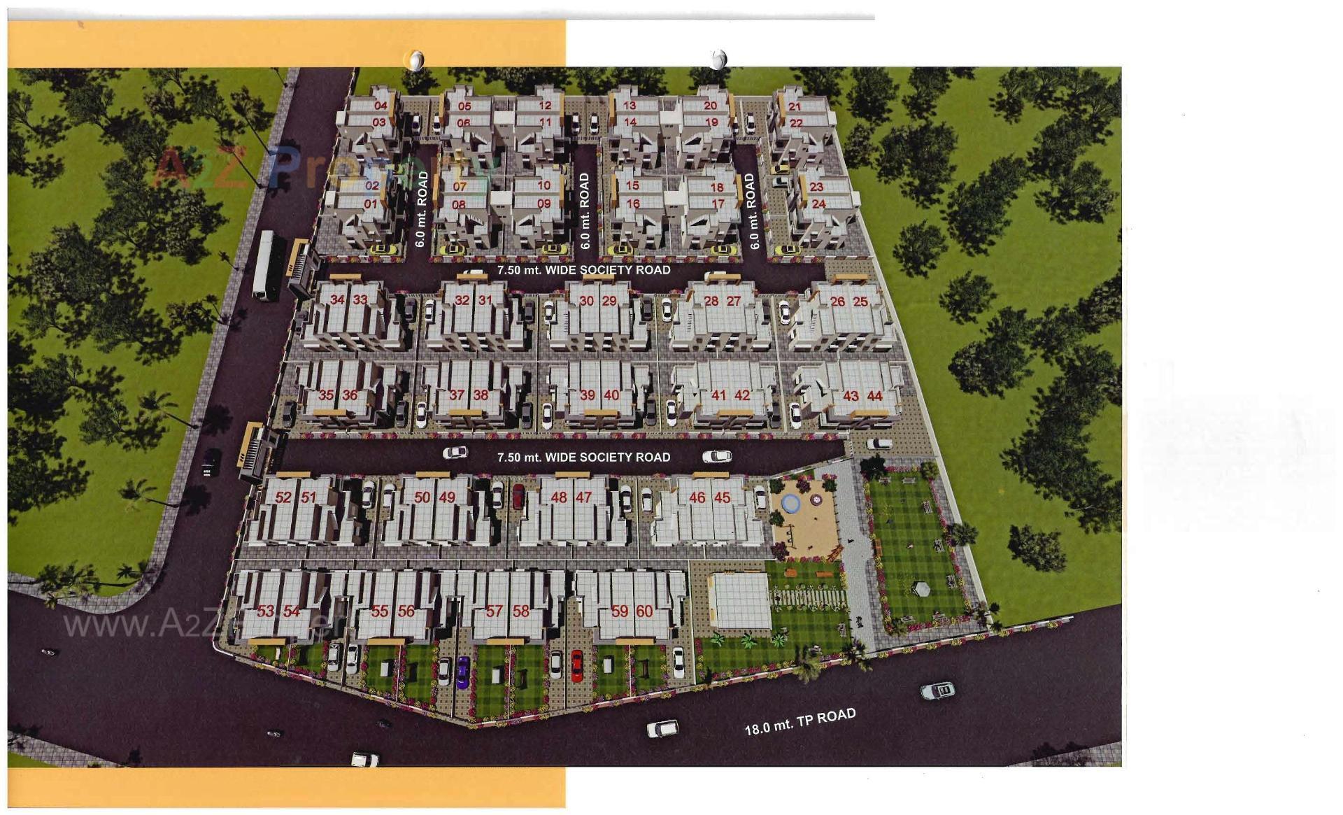 Layout of real estate project Avani Park located at Viram, Ahmedabad, Gujarat