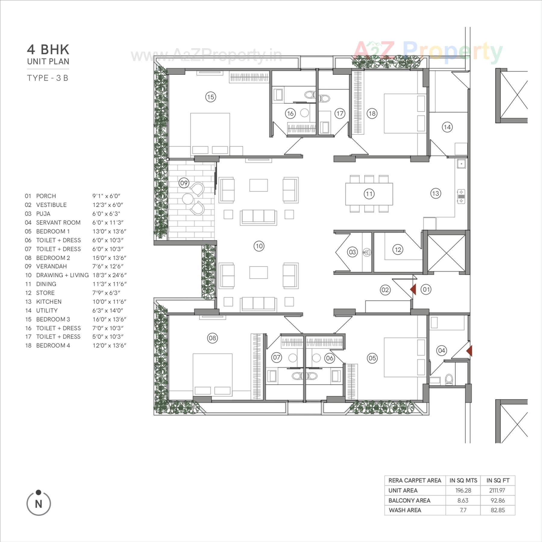 Layout of real estate project Avant located at Bodakdev, Ahmedabad, Gujarat