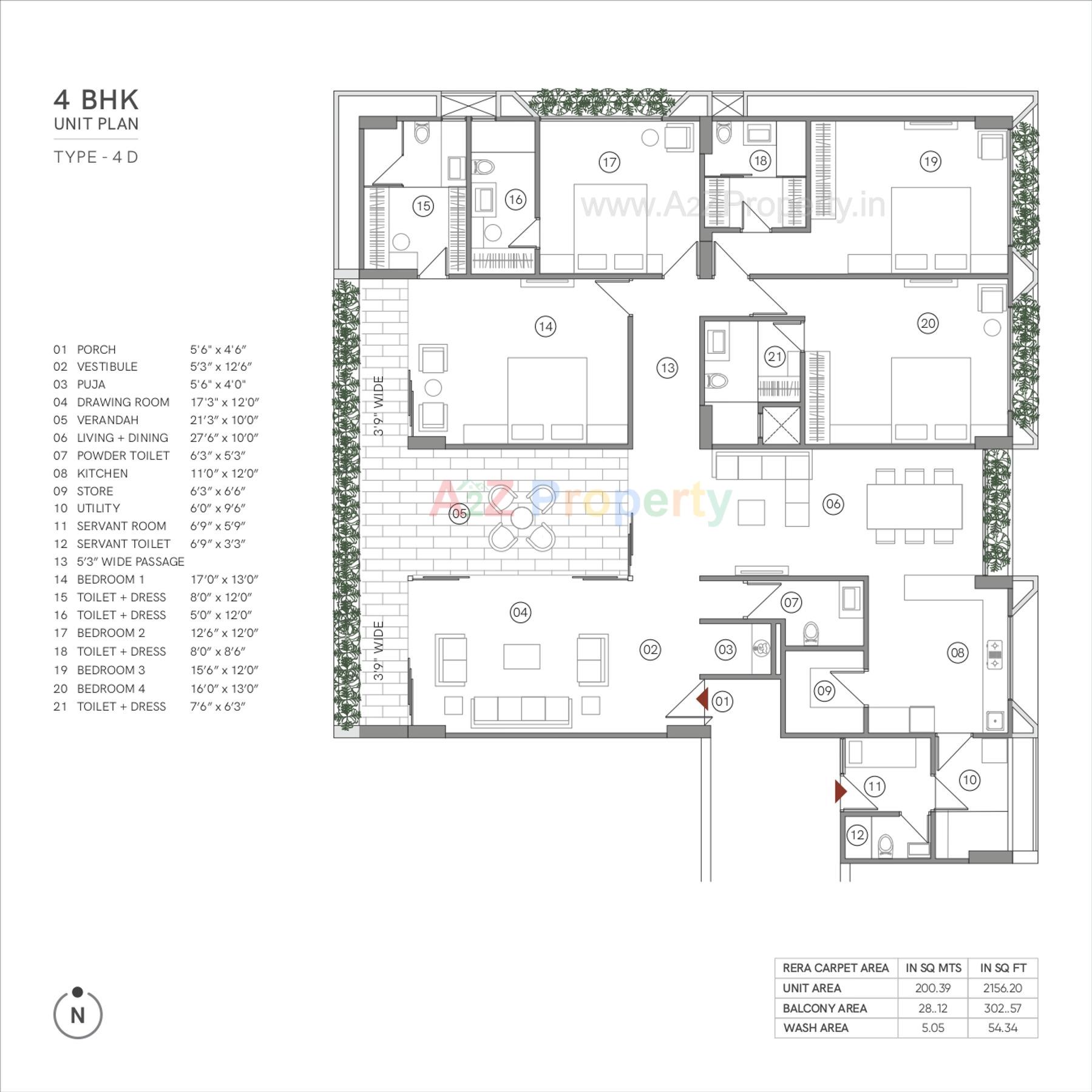 Layout of real estate project Avant located at Bodakdev, Ahmedabad, Gujarat