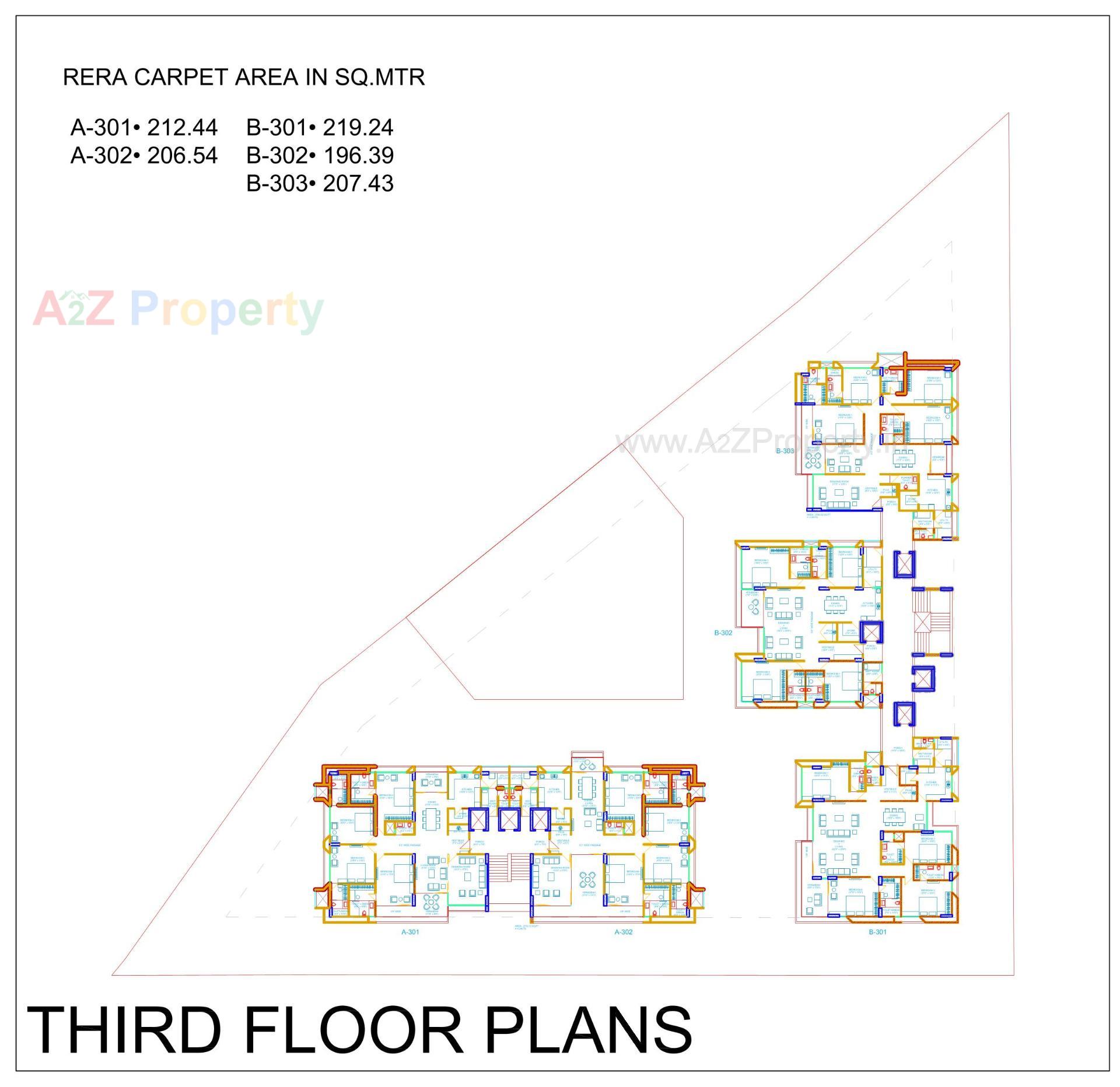 Layout of real estate project Avant located at Bodakdev, Ahmedabad, Gujarat