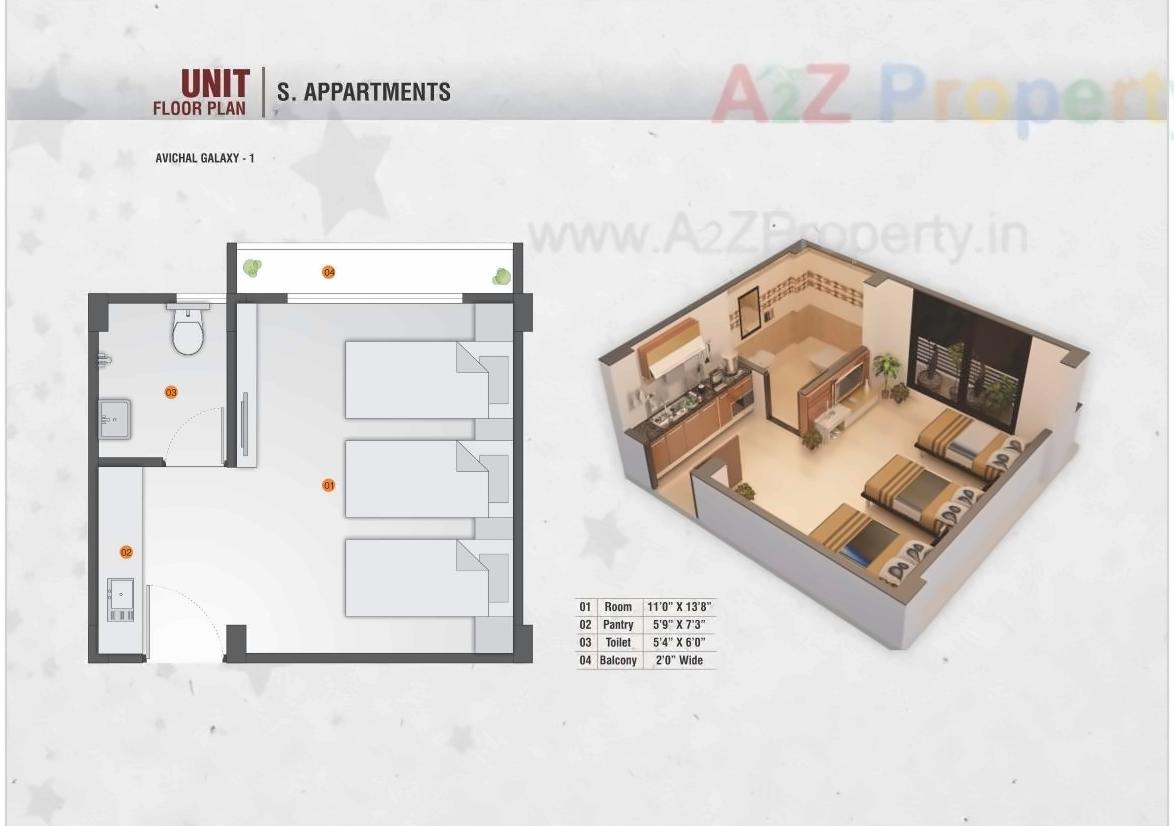 Layout of real estate project Avichal Galaxy located at Khoda, Ahmedabad, Gujarat