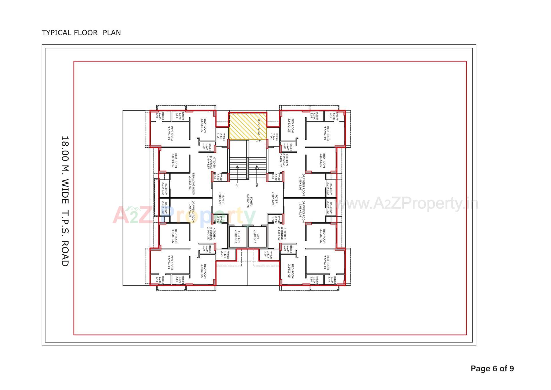 Layout of real estate project Avinya located at Wadaj, Ahmedabad, Gujarat
