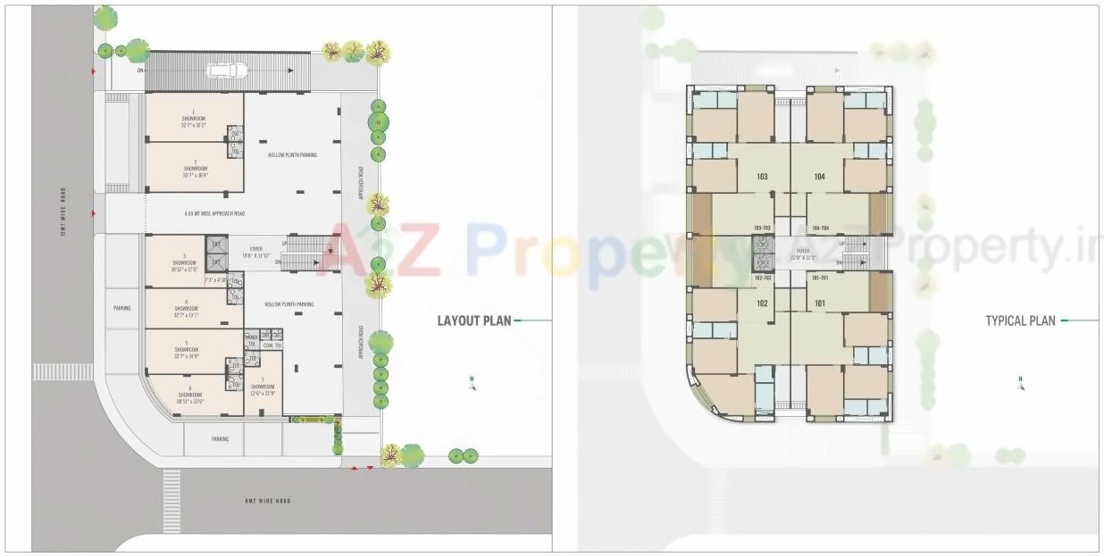 Layout of real estate project Avis Aster located at Thaltej, Ahmedabad, Gujarat