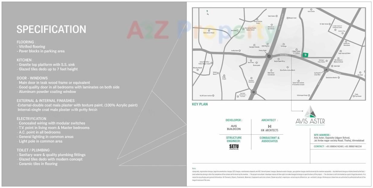  of real estate project Avis Aster located at Thaltej, Ahmedabad, Gujarat