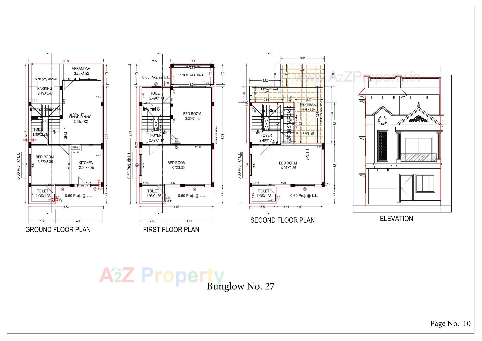 Layout of real estate project Awadh Homes located at Sanand, Ahmedabad, Gujarat