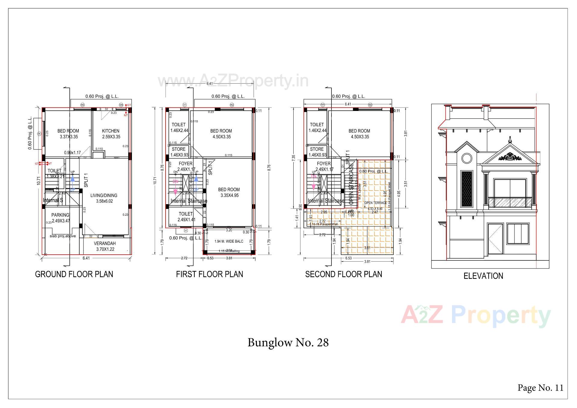 Layout of real estate project Awadh Homes located at Sanand, Ahmedabad, Gujarat