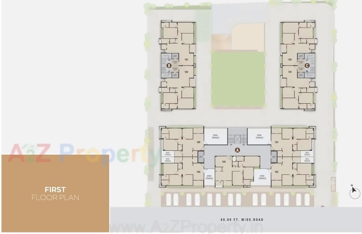 Layout of real estate project Awadh Prangan located at Ahmedabad, Ahmedabad, Gujarat