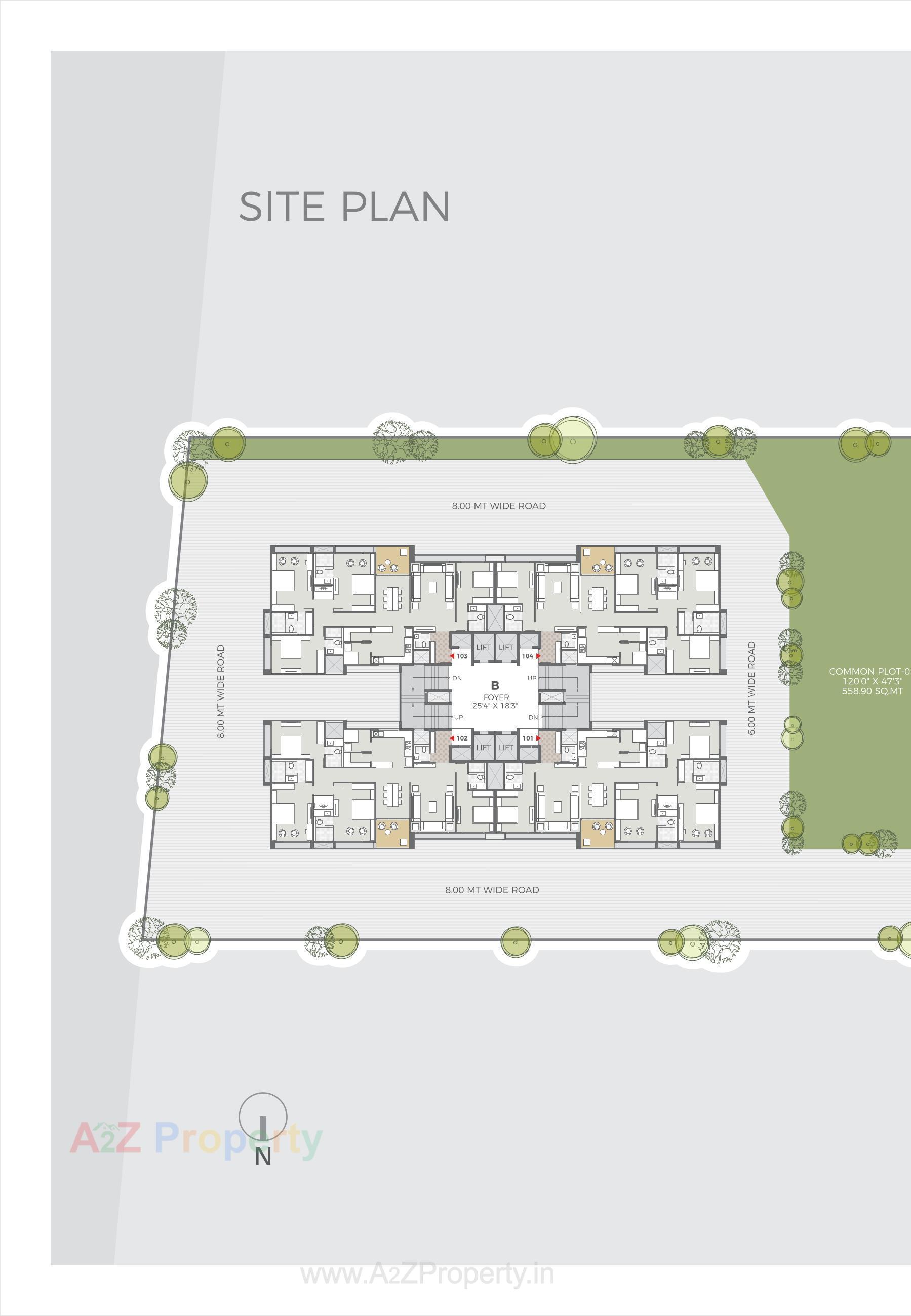 Layout of real estate project Ayaan located at Bodakdev, Ahmedabad, Gujarat