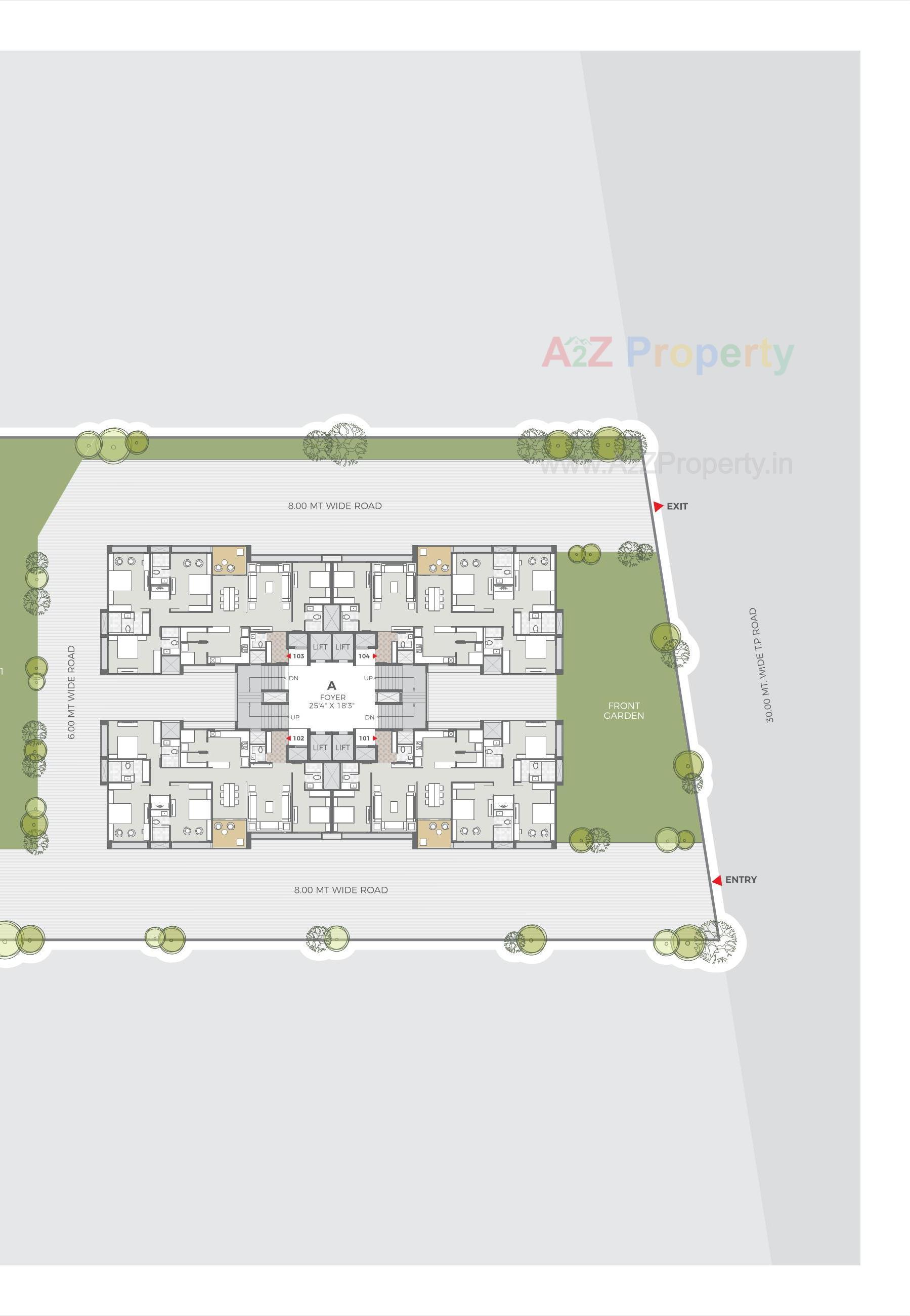Layout of real estate project Ayaan located at Bodakdev, Ahmedabad, Gujarat