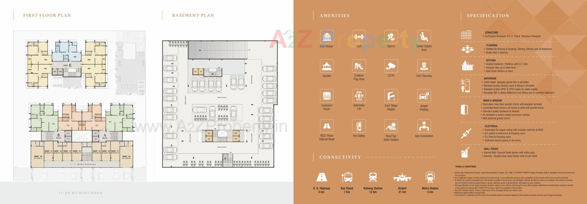 Layout of real estate project Ayman located at Sarkhej, Ahmedabad, Gujarat