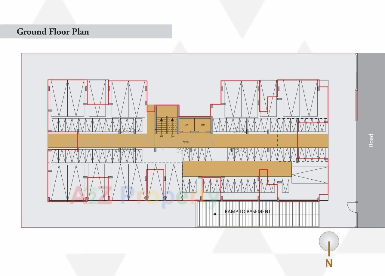 Layout of real estate project Ayman Residency located at Sarkhej, Ahmedabad, Gujarat
