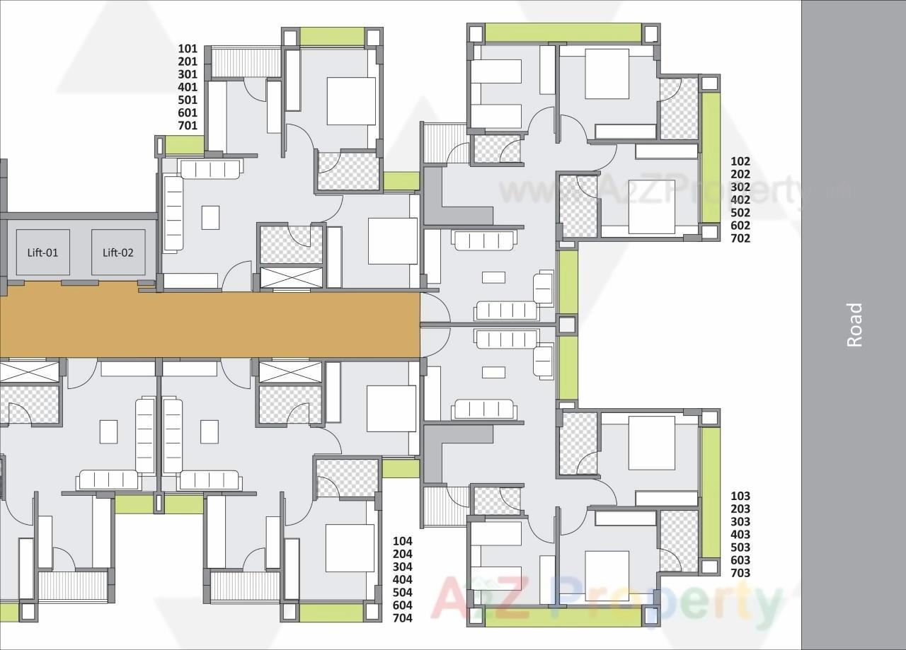 Layout of real estate project Ayman Residency located at Sarkhej, Ahmedabad, Gujarat