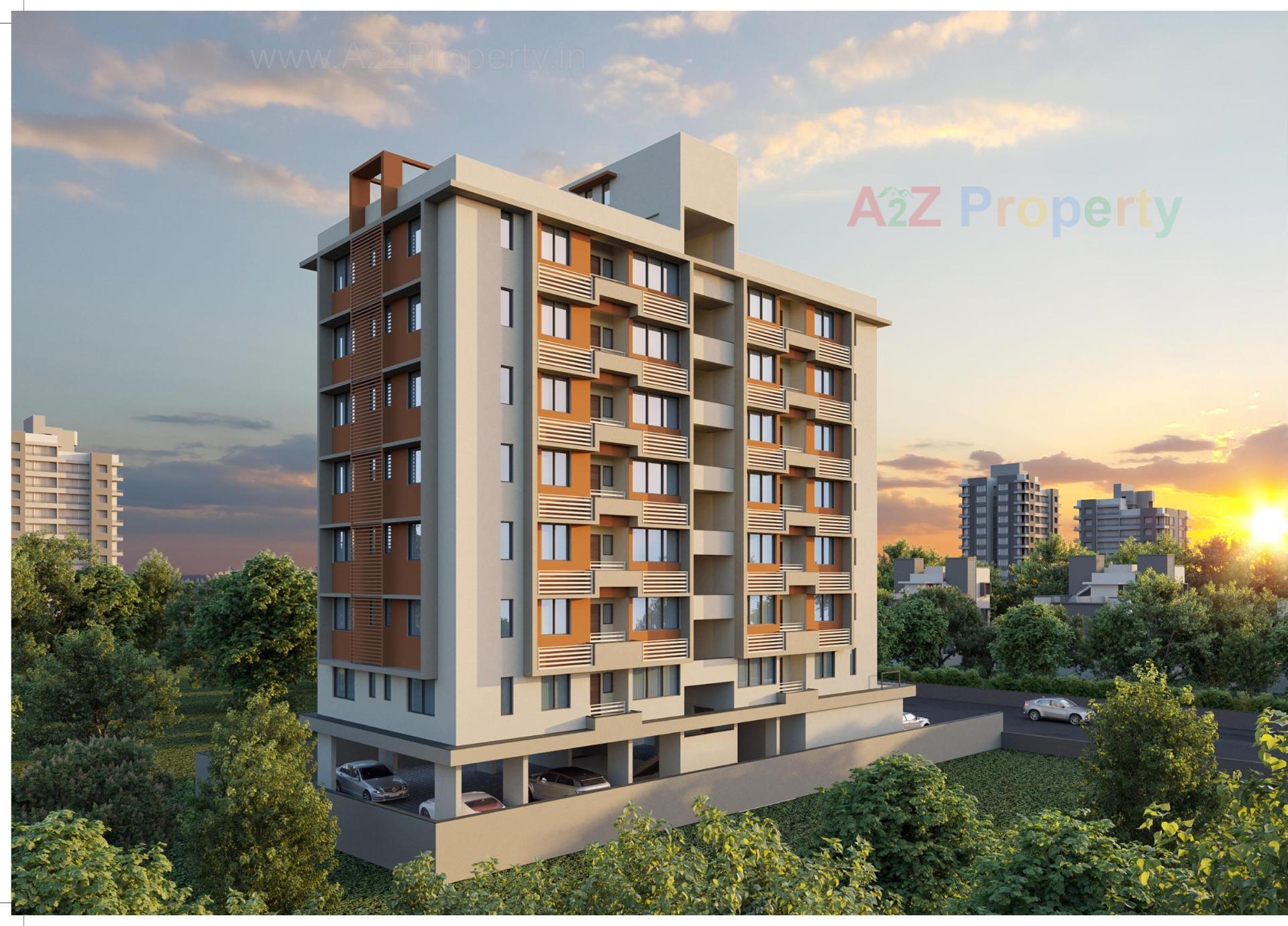 3D Elevation of real estate project B/entice located at Ghuma, Ahmedabad, Gujarat