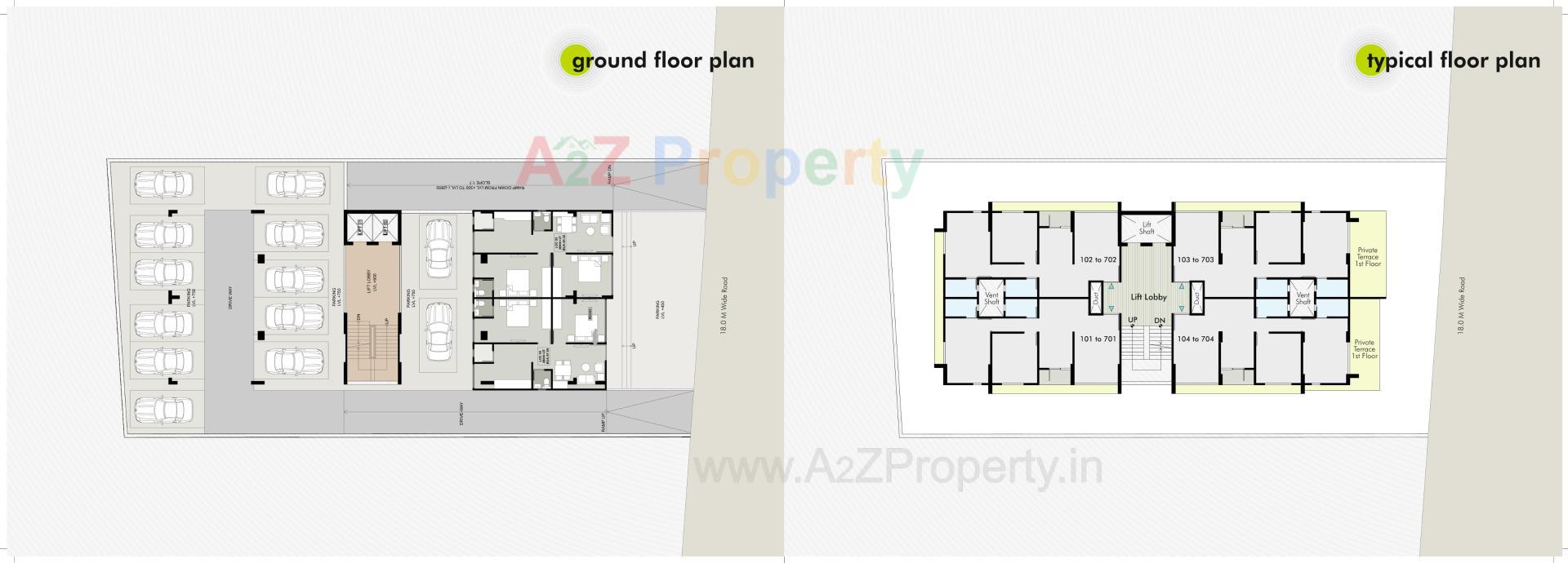 Layout of real estate project B/entice located at Ghuma, Ahmedabad, Gujarat