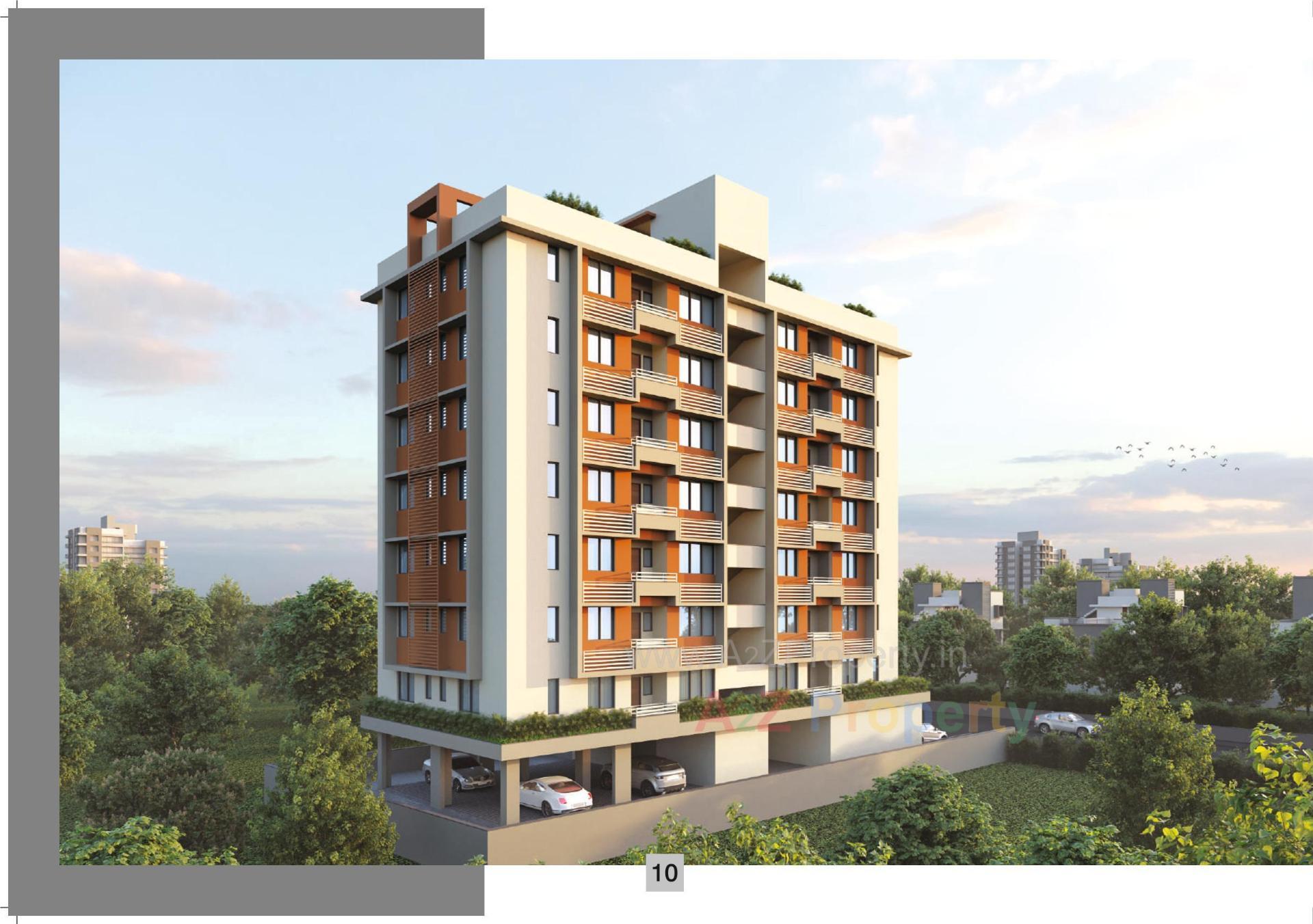3D Elevation of real estate project B/entice located at Ghuma, Ahmedabad, Gujarat