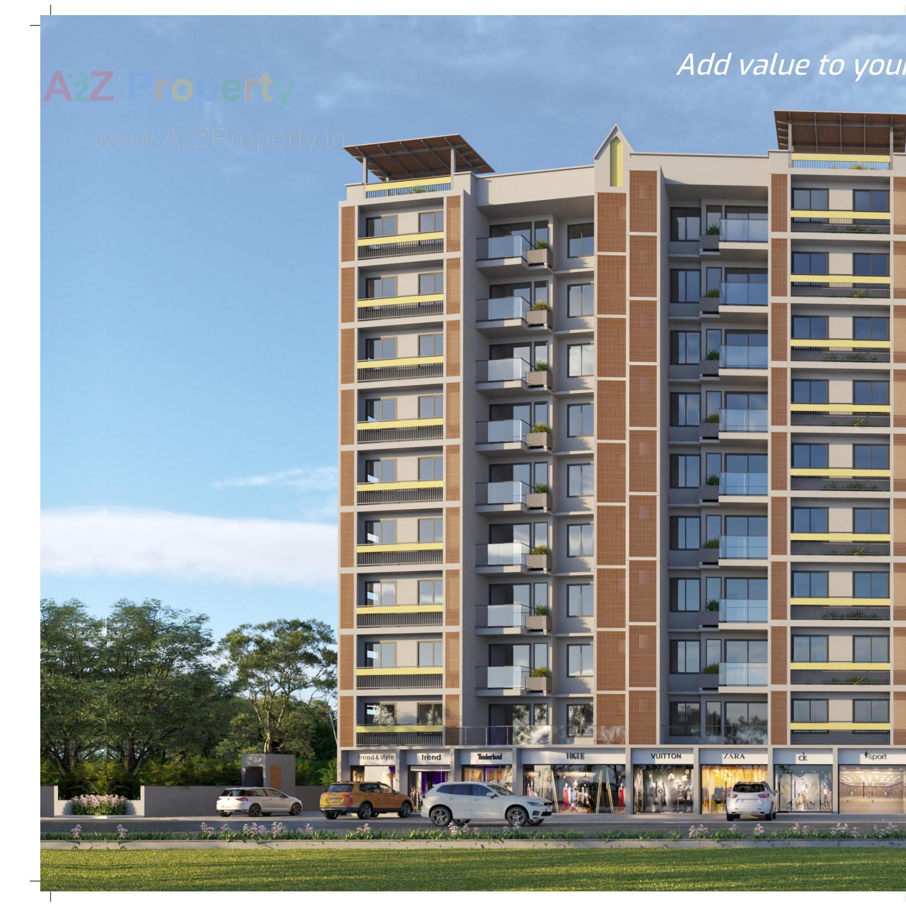 3D Elevation of real estate project B/ethos located at Ghuma, Ahmedabad, Gujarat