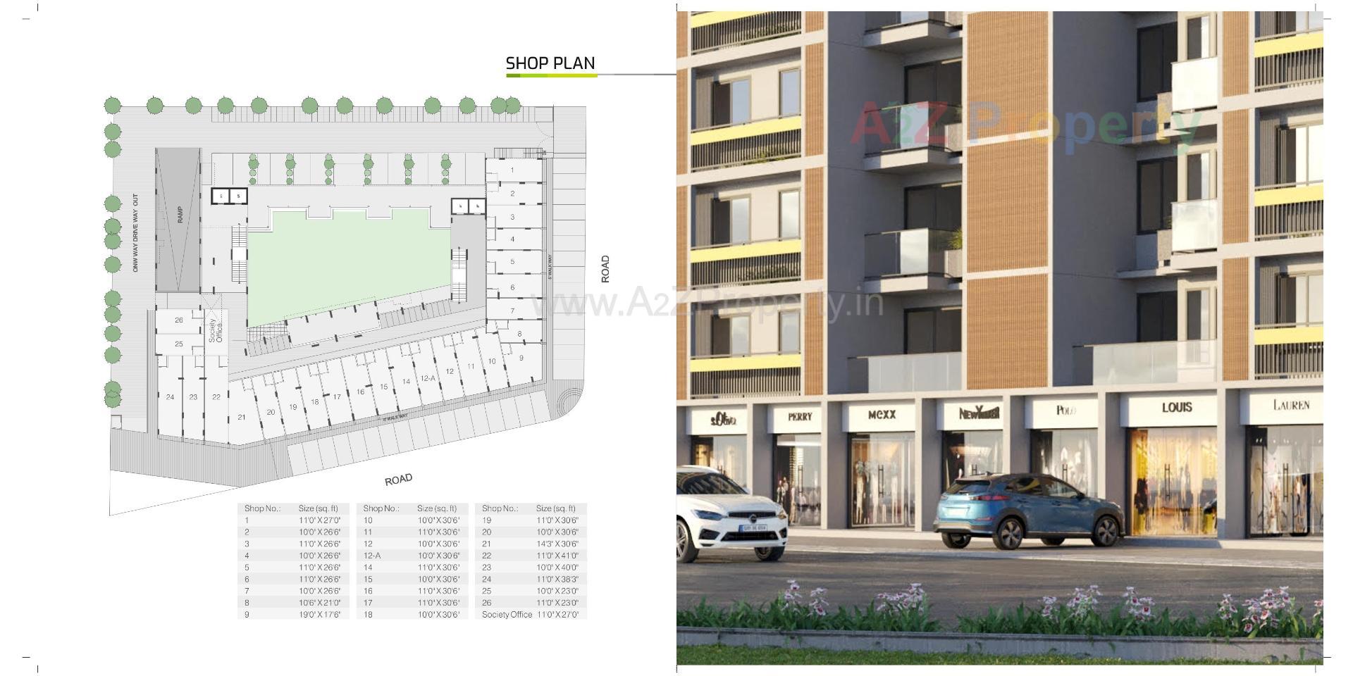 Layout of real estate project B/ethos located at Ghuma, Ahmedabad, Gujarat