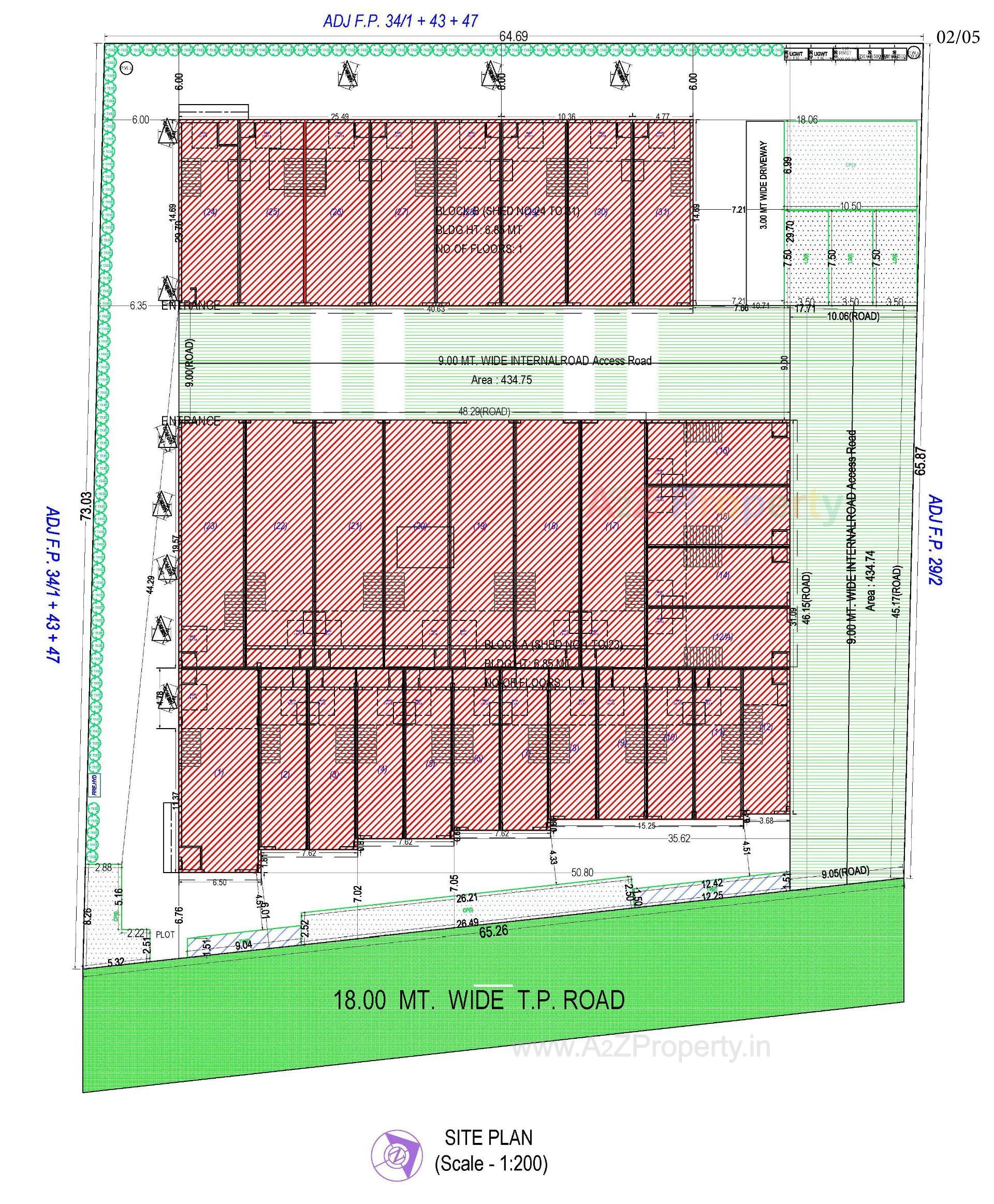 Layout of real estate project B N   Industrial Estate located at Nikol, Ahmedabad, Gujarat