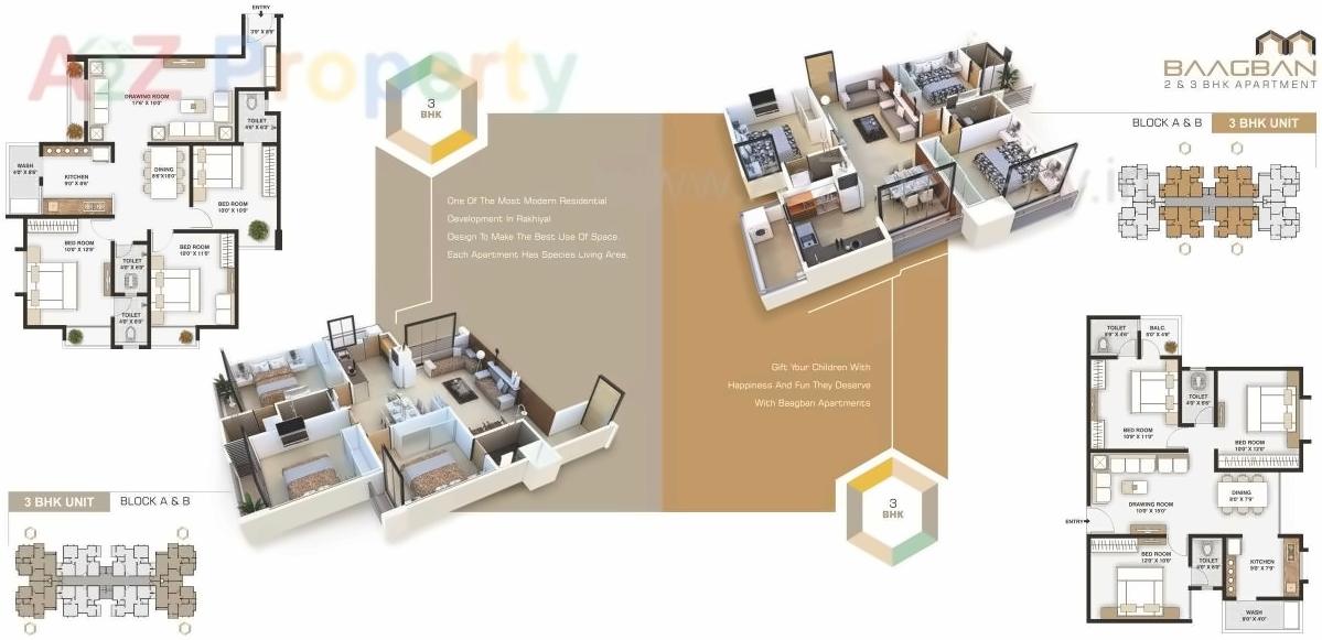 Layout of real estate project Baagban Residency located at City, Ahmedabad, Gujarat