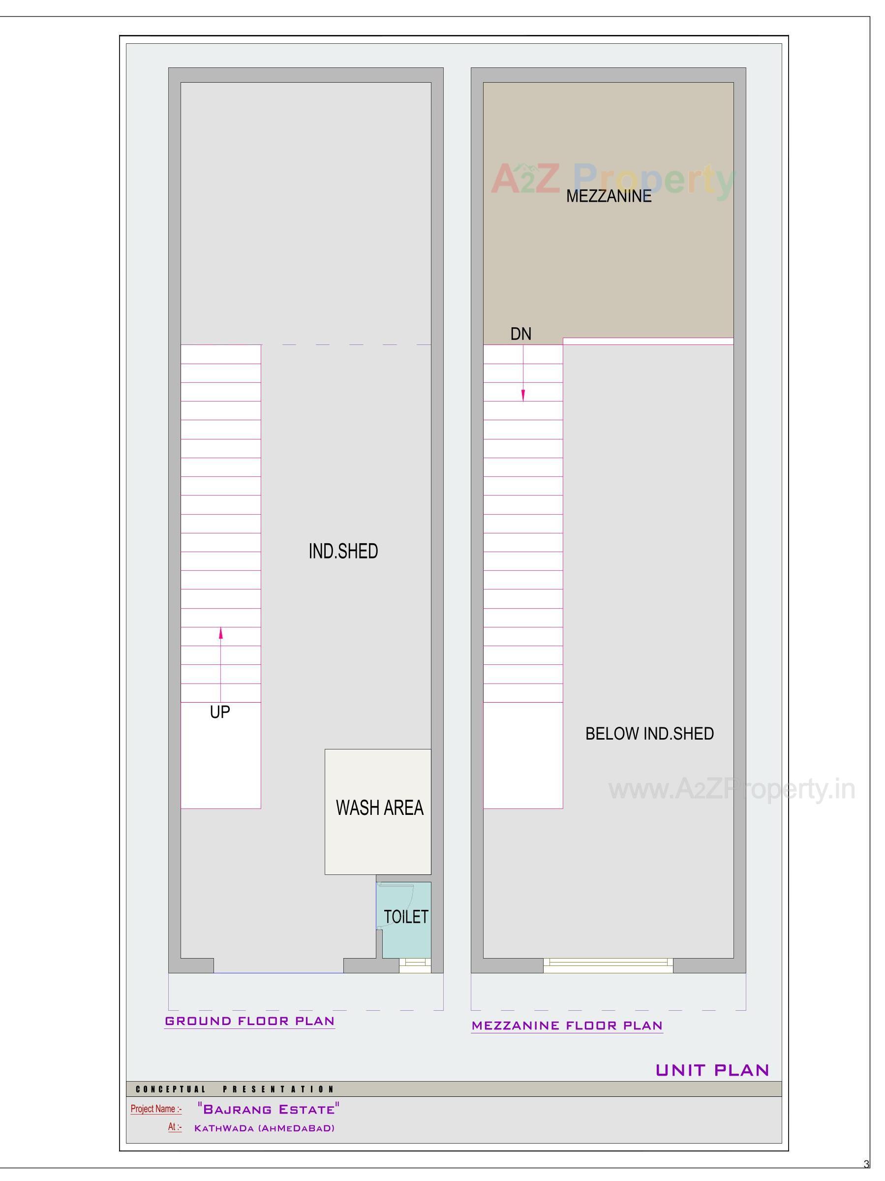 Layout of real estate project Bajrang Estate located at Kathwada, Ahmedabad, Gujarat