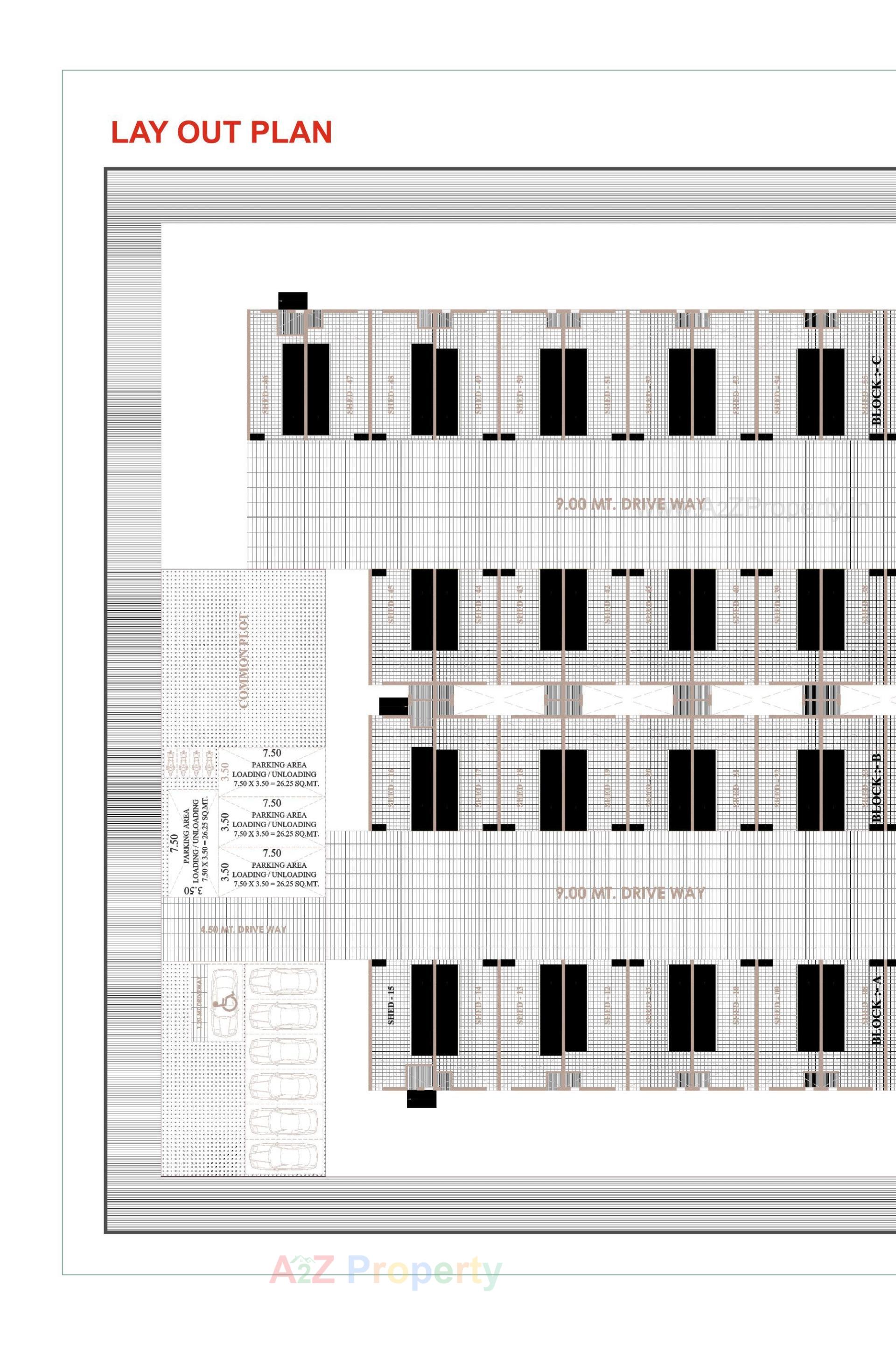 Layout of real estate project Balaji Industrial Park located at Ahmedabad, Ahmedabad, Gujarat