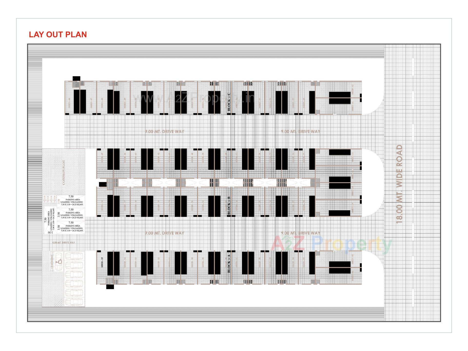 Layout of real estate project Balaji Industrial Park located at Ahmedabad, Ahmedabad, Gujarat
