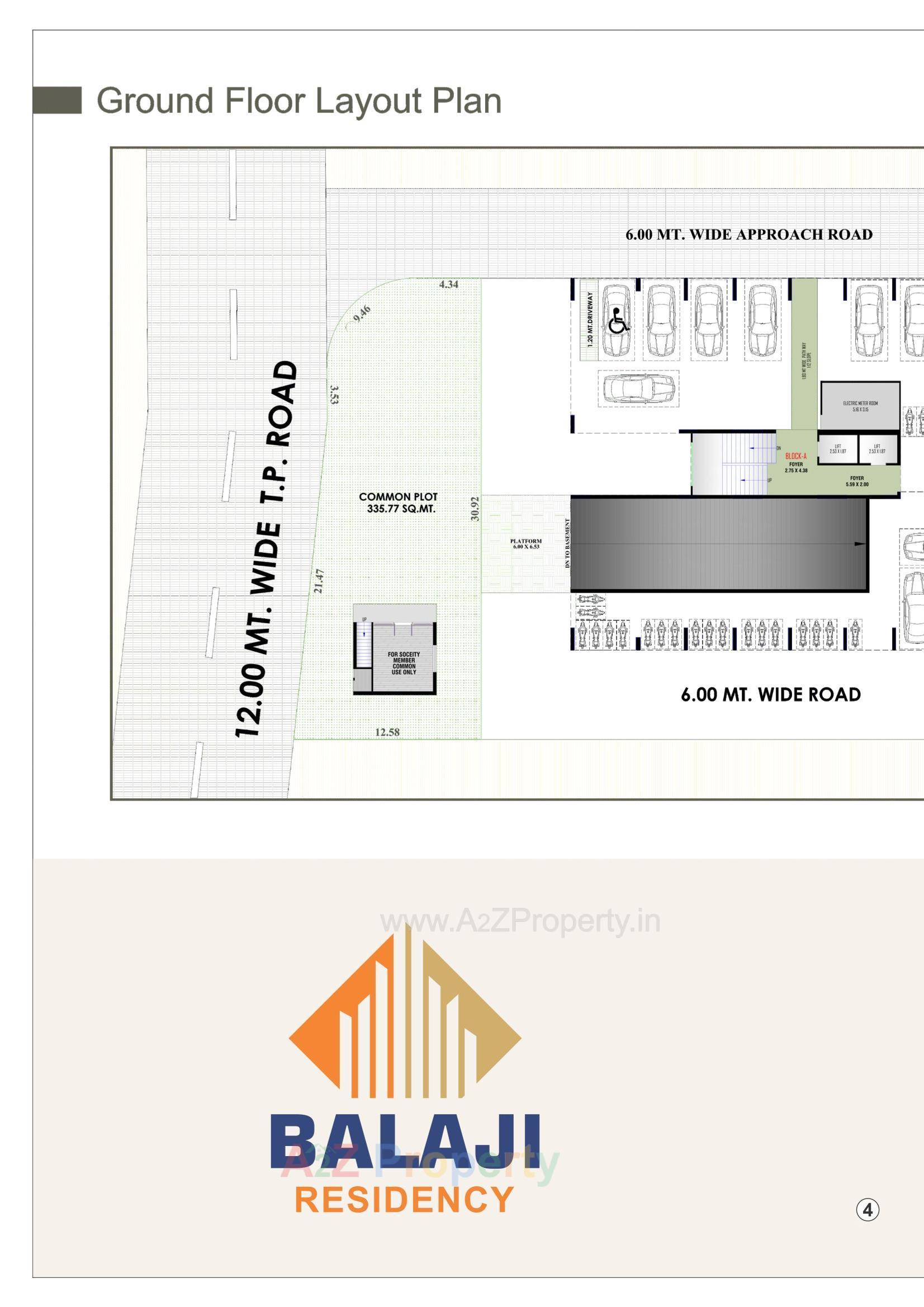 Layout of real estate project Balaji Residency located at Kathwada, Ahmedabad, Gujarat
